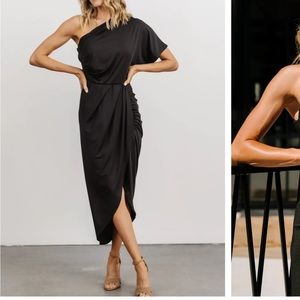 Baltic Born black one shoulder dress